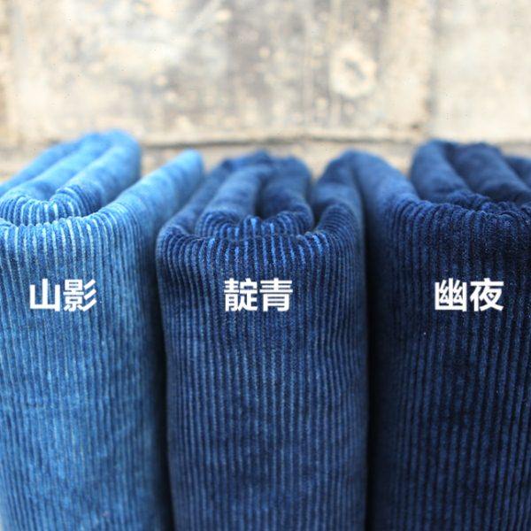 手工蓝染灯芯绒条绒布料植物染色草木染面料复古水洗效果,居家布艺,海绵垫/布料/面料/手工diy,淘宝优惠券,粉丝福利购,淘宝优惠卷