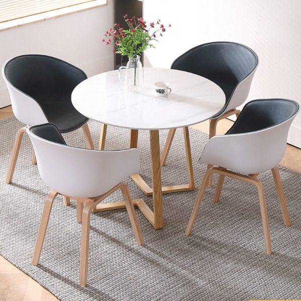 轻奢洽谈桌椅组合意式极简4S店谈判桌休息区招待岩板小圆桌子圆形,住宅家具,岩板餐桌,淘宝优惠券,粉丝福利购,淘宝优惠卷