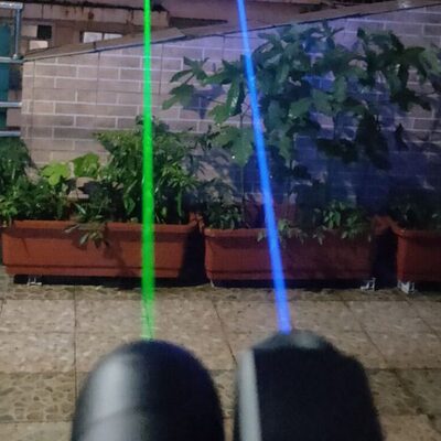 纤绿单锂1-5W红蓝绿光激光手电450/465/520/525/638nm潜水探险灯