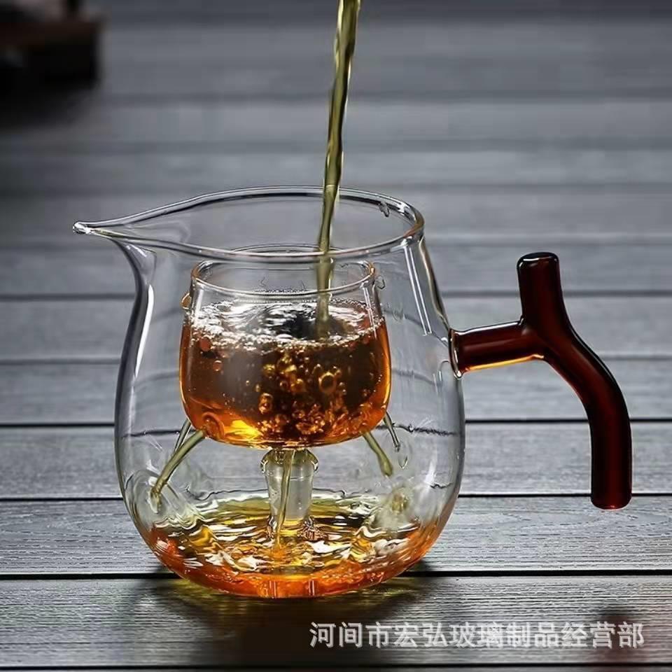 围炉煮茶小青柑泡茶器玻璃公道杯红把过滤花茶茶壶玻璃杯泡茶壶具