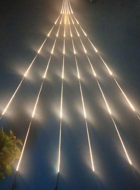 暖光灯带暖黄色流水追光全亮灯条LED长条闪光彩灯12V流星雨跑马灯