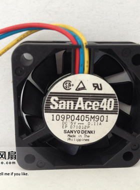 三洋 109P0405M901  4010 4CM 5V 0.11A 三线散热风扇