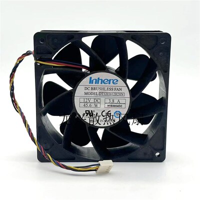 正品 DT1203812B2HN 12V 3.8A 45.6W 12038 12CM 变频器散热风扇