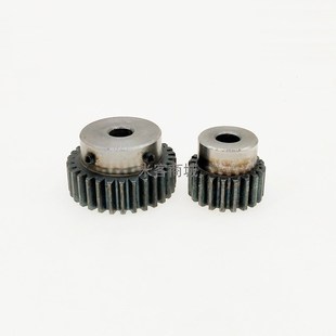 凸台碳钢1.25模20齿圆柱直齿轮米客B型1.25m20T正齿轮淬火热处理