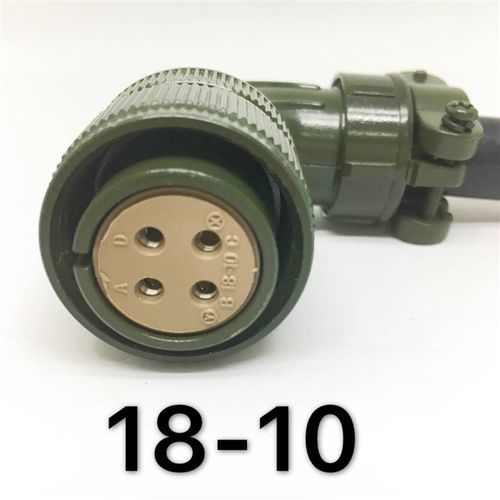 航空插头 MS3108B 18-10S 4孔 芯伺服服电插头 直 弯头 MR-PWCNS4