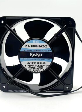 全新KAKU卡固KA1806HA2-2 220V18060 电柜耐用轴流散热风扇0.24A