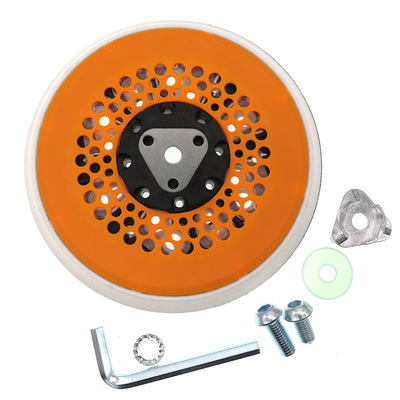 6寸53孔多孔橙色打磨盘150mm网格砂盘无尘盘腻子漆面墙面抛光盘