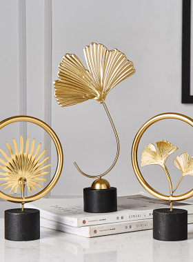 欧式轻奢工艺摆件创意家居客厅酒柜装饰品L现代简约餐厅电视柜摆