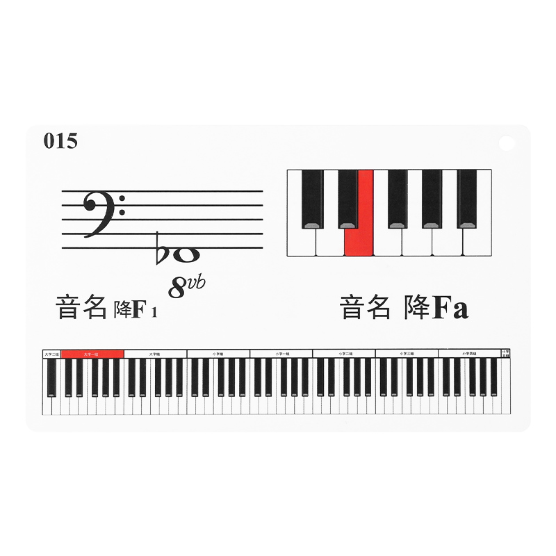 五线谱识谱卡g钢琴音符卡 五线谱音符卡片幼儿88键钢琴认谱神器