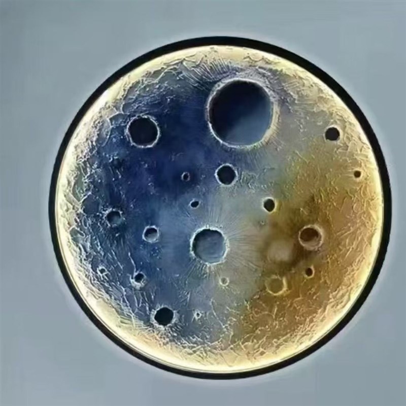 月球灯3D立体月球壁画灯立体浮雕网红G餐厅酒吧月球背景墙卧室书