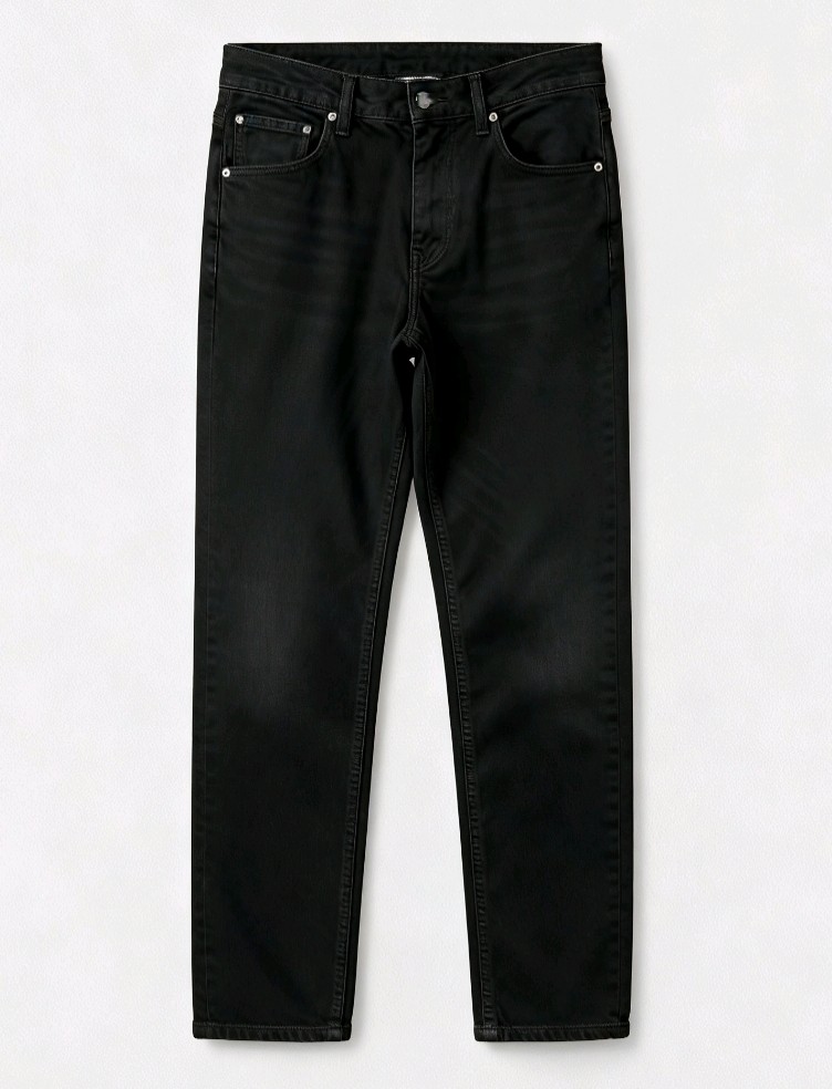thumbnail for A small white cross on the pocket and a pure black black jeans 11122212