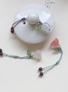 玛瑙莲蓬茶壶吊坠紫砂壶小提溜西B施壶手工吊饰吊坠盖子挂件叶子