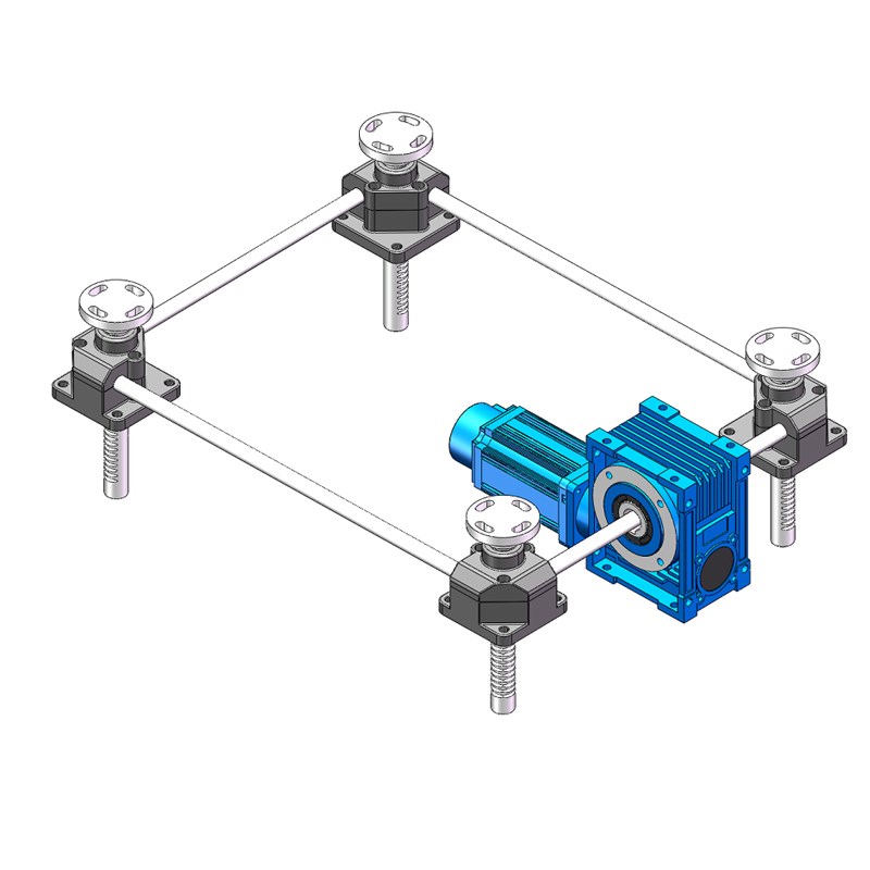 SP900F齿轮齿条同步升降器蜗轮蜗杆齿条L式升降机立式丝杆升降联