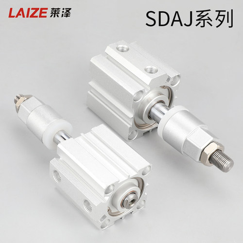 莱泽亚德客型气动气缸小型大推力薄型可调行程SDAJ25/32/4050带磁