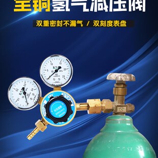 氢气减压阀氢气钢瓶阀门 h2氢气减压器氢气表0.01-0.6低压阀yq352