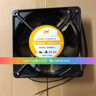 全新IMPEDANCE PROTECTED 12038B2XT 220~240VAC 0.17A 机炬风扇