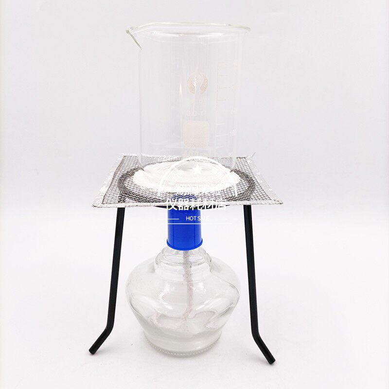 初中化学简易加热装置实验仪器套装滴瓶酒精灯烧杯石棉网三脚架子