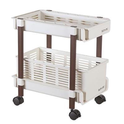 桌下书架落地置物架带轮办公室收纳学生宿舍可移动小推车简易书柜