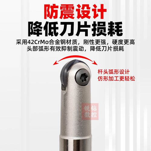 T2139球刀刀杆精铣球头铣刀杆半圆球形BNM数控球刀片R5 R6 R8 R10
