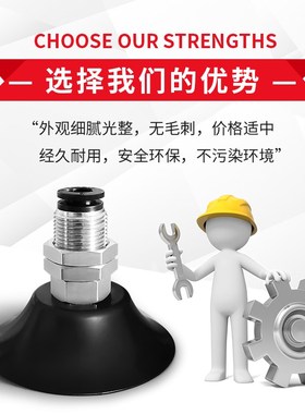 SPF20N-A6-M14M快接气管型真空吸盘外牙气动吸盘SPF50WS-A6-M14M