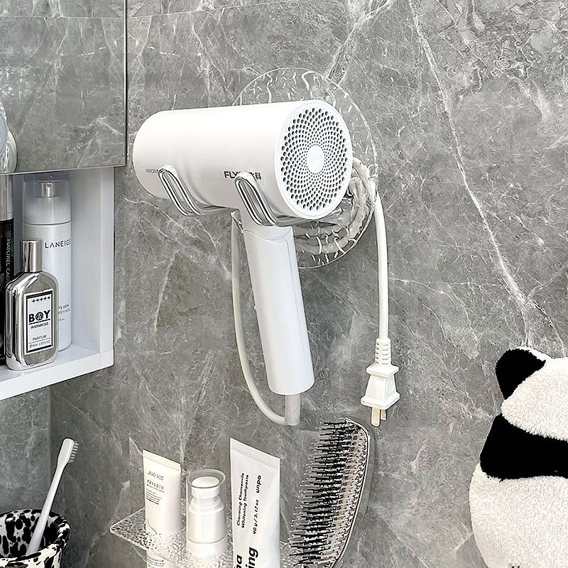 吹风机置物架水波纹亚克力家用免打孔支架浴室壁挂式挂钩吹风筒架