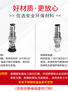 M-VPC10/15/20/25/30/40/50RS/RN-6J真空吸盘吸嘴机械手