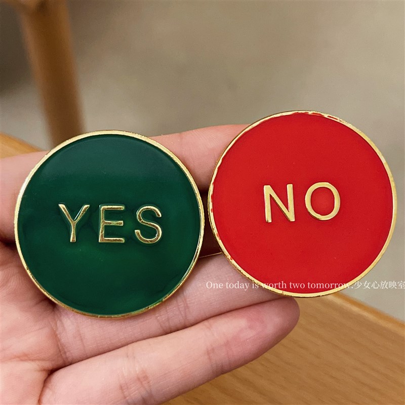 YES/NO决策币选择困难创意硬币游戏娱乐道具好运幸运币耶诞小礼物