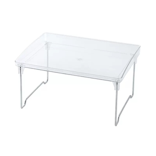 亚克力透明桌面收纳盒简约宿舍办公收纳架置物架家用可折叠增高架