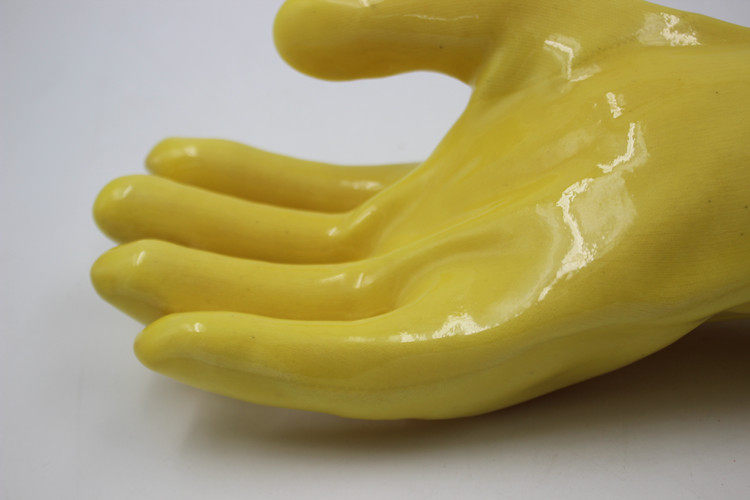 东亚028PVC浸塑手套 耐油耐酸价化学化工电镀防腐蚀28cm棉布内衬