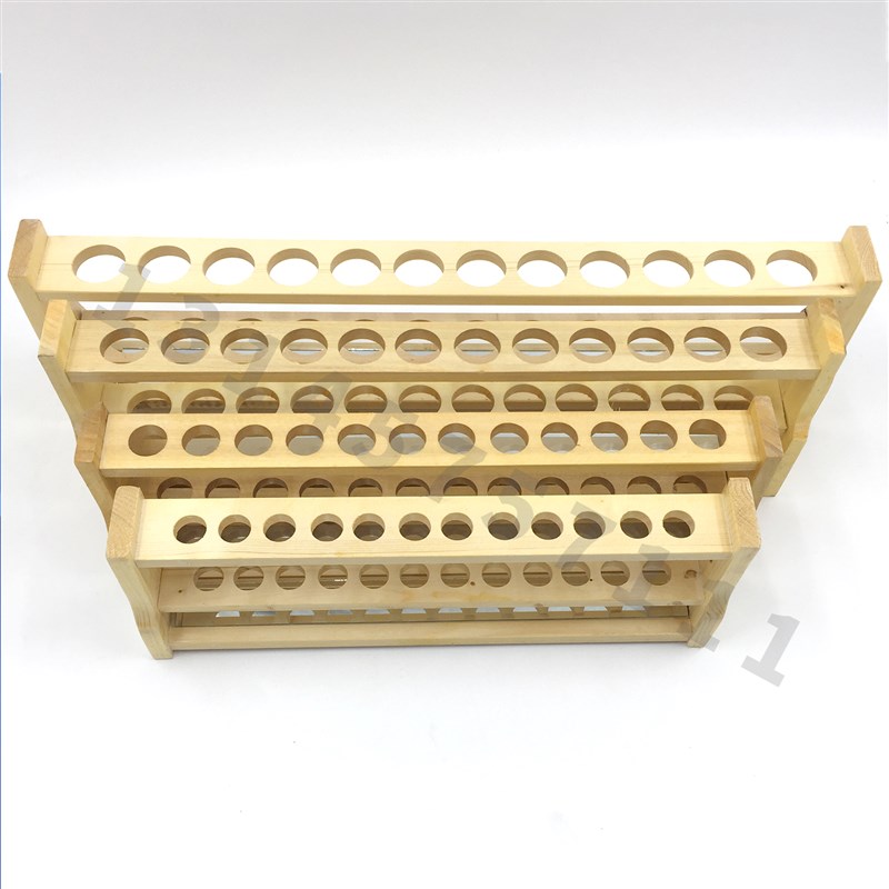 木制比色管架10 25 50r 100ml木质试管玻璃管架子6孔12孔实验室架