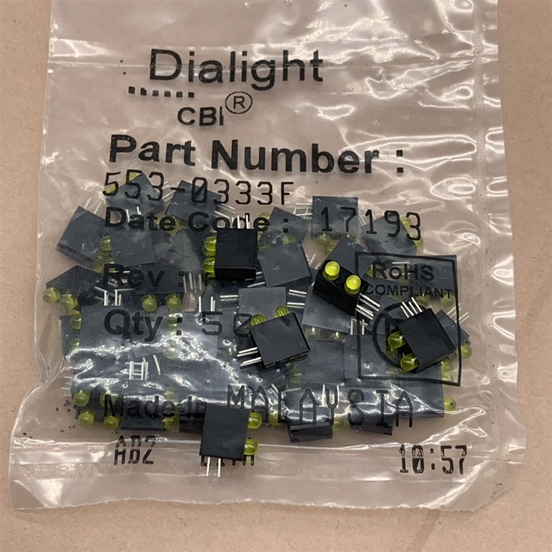 进口553-0333F黄色0311红原装5530333F LED电路板指示器4脚0322绿