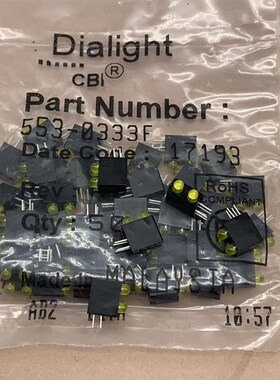 进口553-0333F黄色0311红原装5530333F LED电路板指示器4脚0322绿
