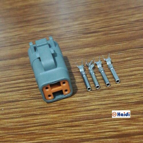 DTM06-4S连接器4孔Deutsch 德驰汽车接插件含端子  DJ70410Y-1-21
