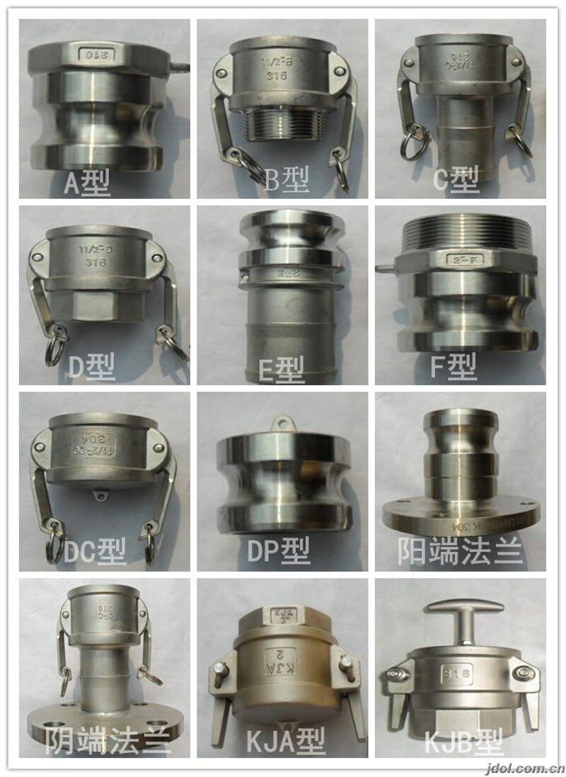 双头阴端铝合金快速接头C型阴端接头母头扳把式接头DN50 65 80