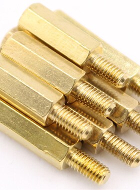 2mm单通铜柱 支撑柱垫高柱 六角铜柱M2*3/456/7810112131415620+3