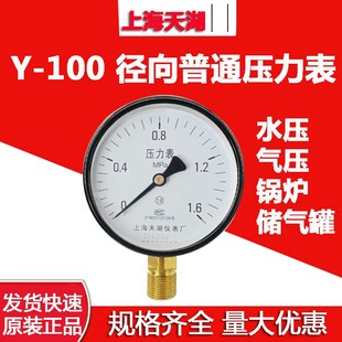 0.6 1.6 上海天湖压力表锅炉储气罐气压水压Y 2.5 6MPA 100