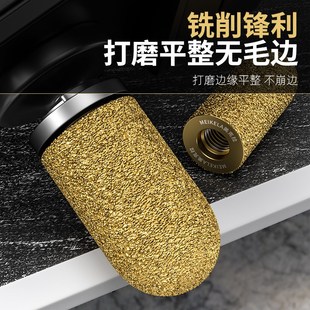 后圆弧刀头石英石台面石材后挡水磨轮后圆底修边打磨头角磨机铣刀