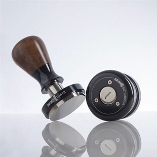 巴西Bravo品牌 TAMPER 胡桃木头款咖啡粉锤 一键式压粉功能压粉器