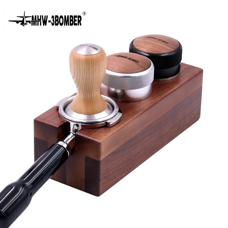 MHW-3BOMBER轰炸机咖啡机手柄底座 木质压粉锤咖啡手柄支架包邮