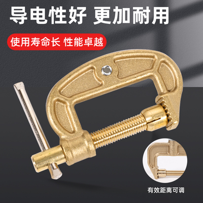 电焊机配件300/500/800A加重型线夹接线夹焊接地线夹子接地钳包邮