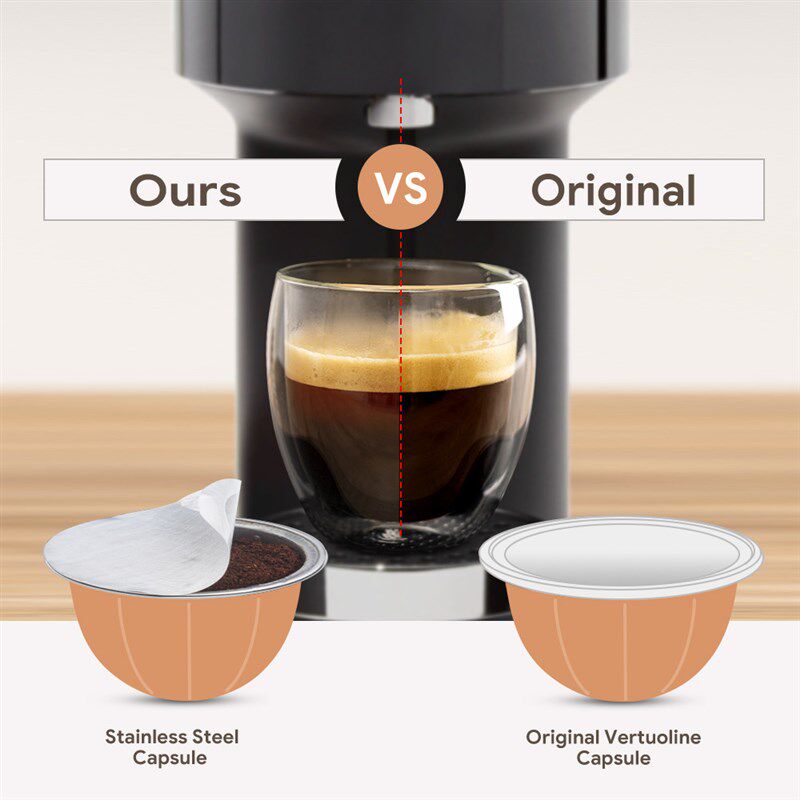 可重复使用大雀巢Vertuoline胶囊壳填粉器带50片密封铝箔