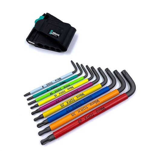 德国进口wera维拉967/9 TX XL星型带孔扳手梅花防盗中孔扳手套装