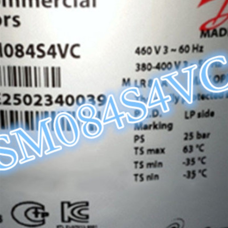 全新冷库热泵空气能充氟压缩机SM084S4VC空调高低压制冷SM090S4VC