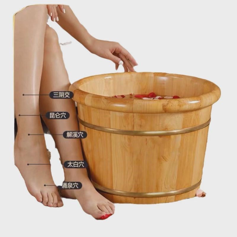 香柏木泡脚木质桶足浴桶木桶家用实J木泡脚盆洗脚盆洗脚桶
