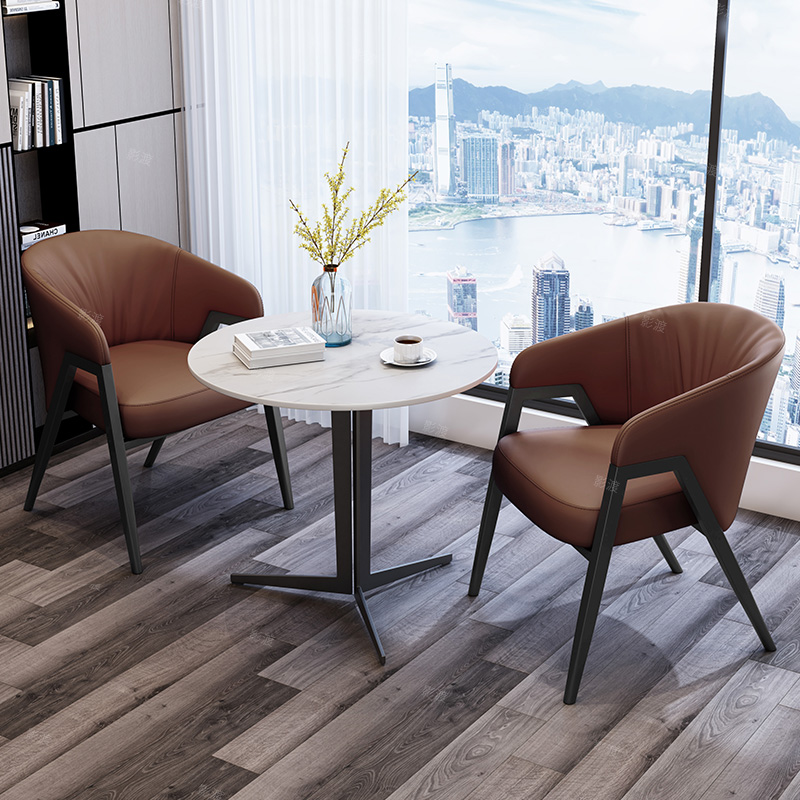 轻奢洽谈桌椅e组合售楼处大厅接待谈判桌简约酒店大堂会客商务桌