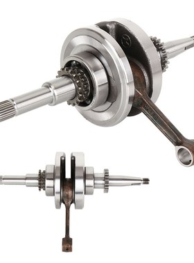 踏板车曲轴助力车GY648cc 50发动机80曲轴16齿22齿连X杆半圆键销