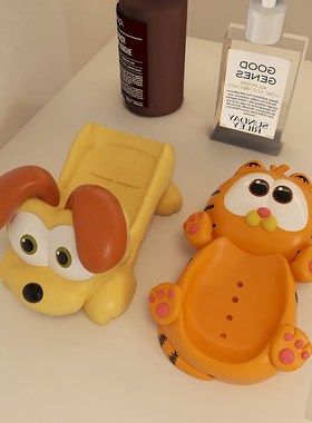 加菲猫大电影周边欧迪桌面浴室肥皂D盒香皂盒生日搬家礼物装饰摆