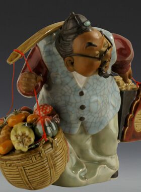 包邮石湾陶瓷工艺品创意摆件 家居饰品招财进宝礼品艺术摆设 好年