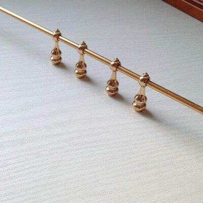 酒柜家具玻璃围栏杆配件餐车连接葫芦头家具五金配件金色铝条实心
