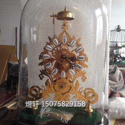 钟表骨架钟仿古机械座钟欧式上弦台钟时尚家居|仿古董法国齿轮钟